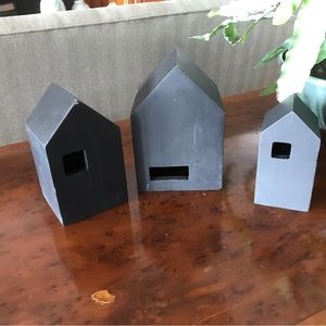 HEARTH AND HAND MAGNOLIA NESTING HOUSES BLACK SET OF 3-